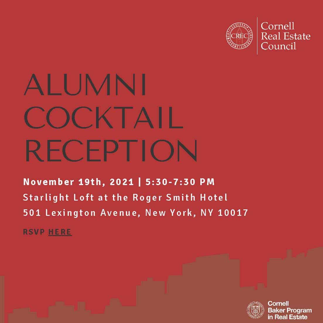 NYC Baker Alumni Cocktail Reception A.CRE Events