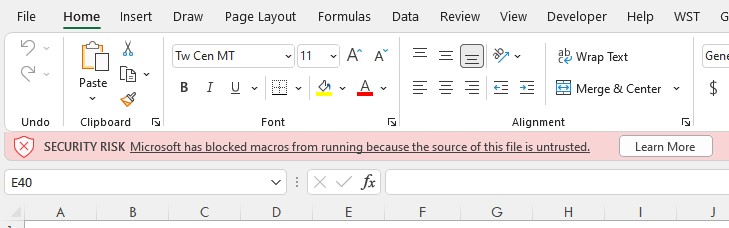 Microsoft Has Blocked Macros From Running Because The Source Of This 