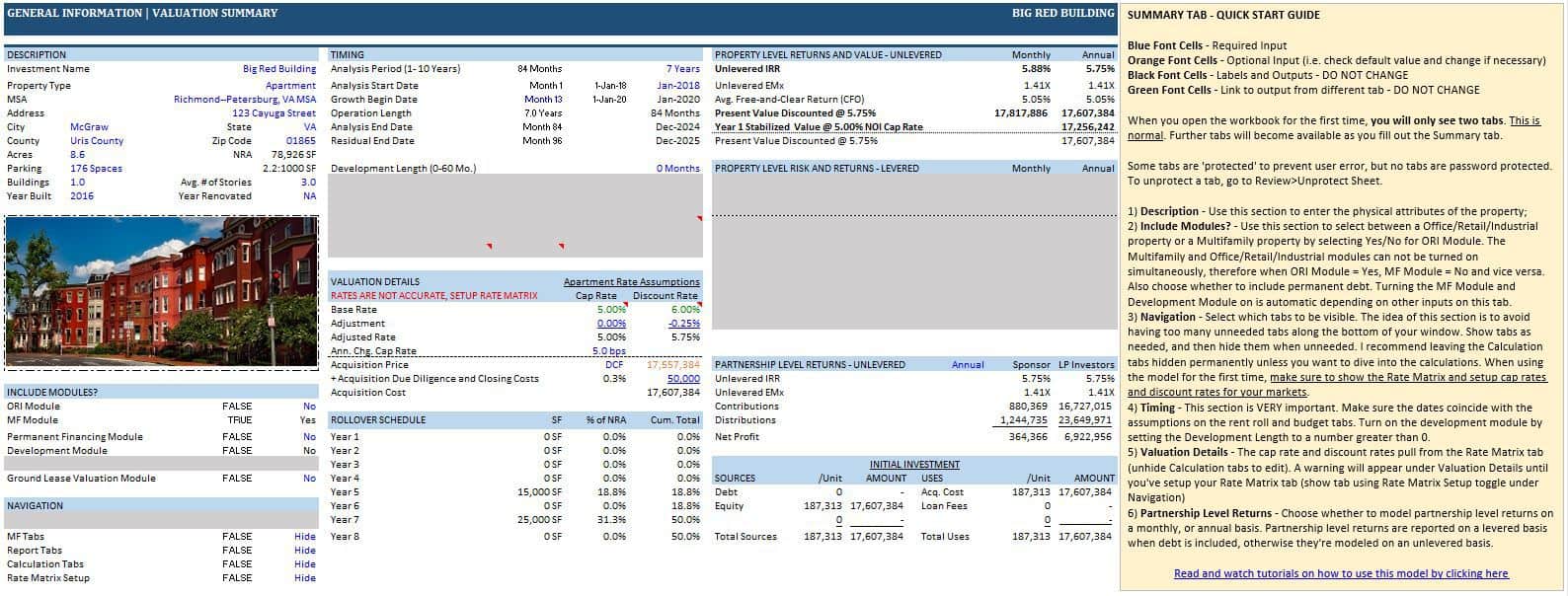 Multifamily Underwriting Template