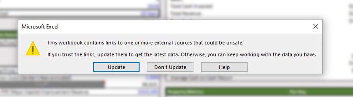 Permanently Remove Update Links Alert In Microsoft Excel A CRE